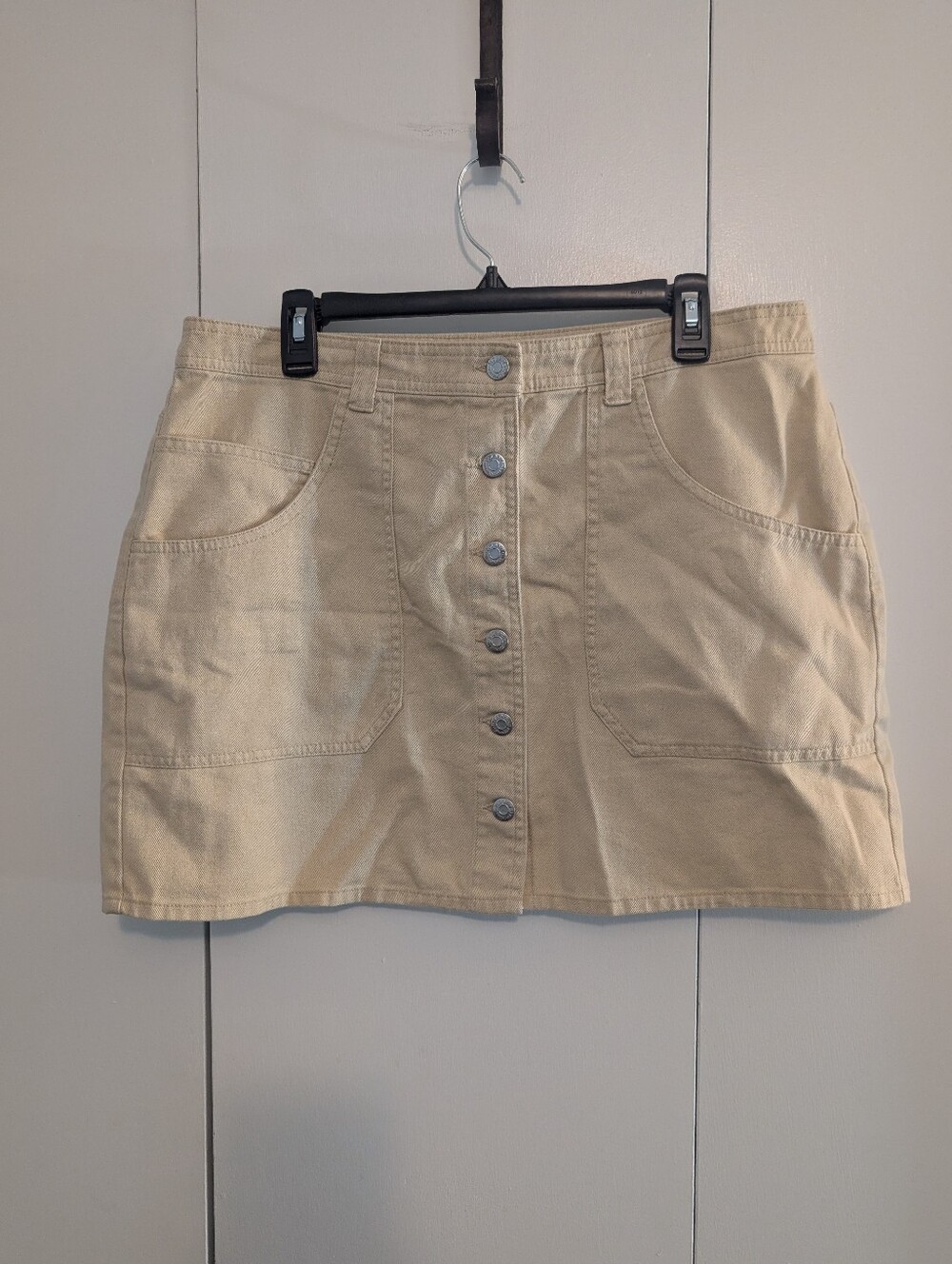 Old Navy Tan Button-Front Mini Skirt